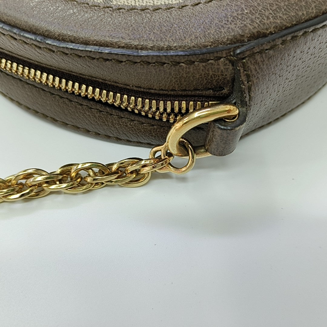 Ophidia Mini Monogram Coated Canvas Beige