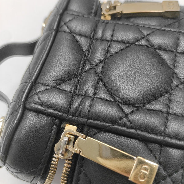 Lady Dior Super Mini Cannage Lambskin Black