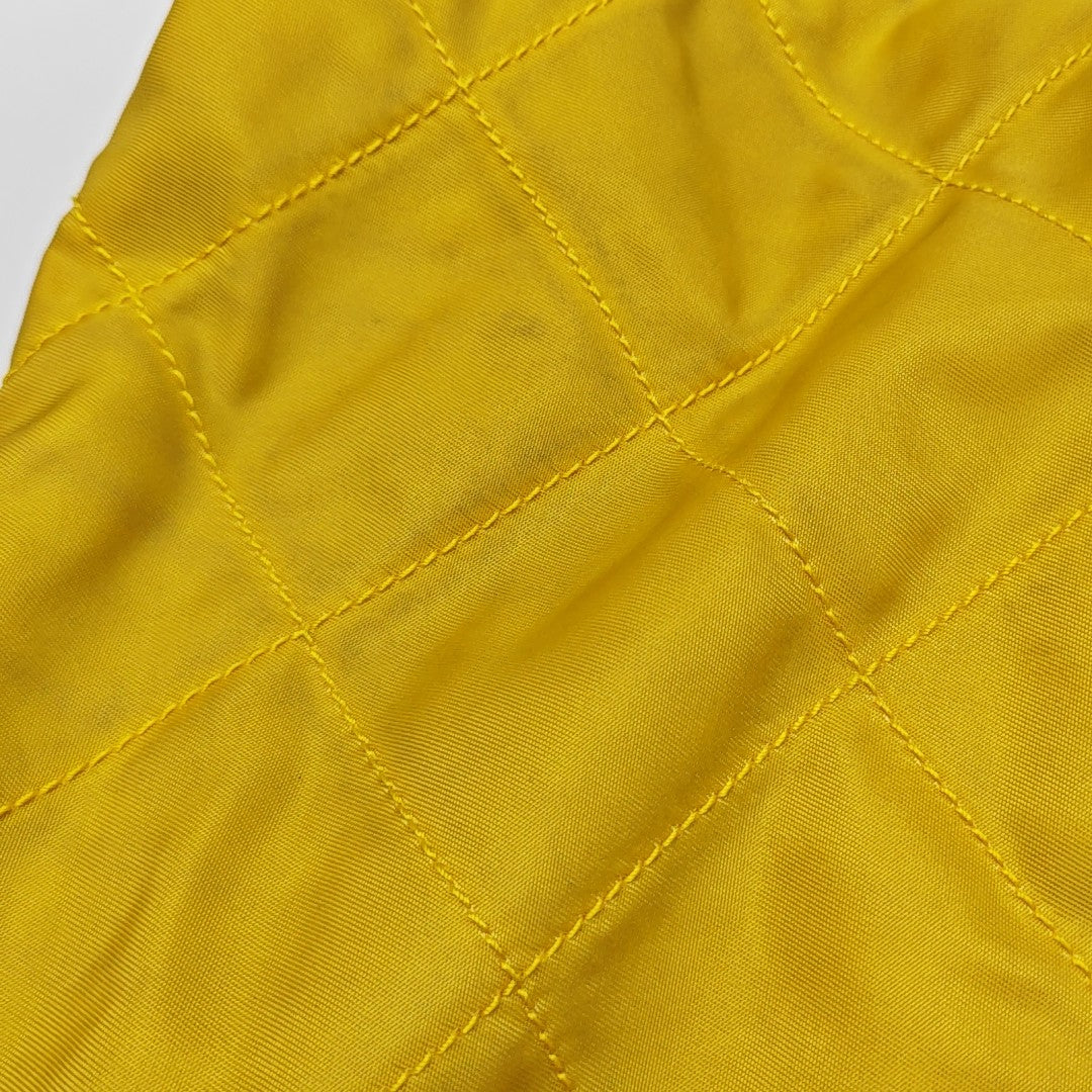 Quilted Nylon Shoulder Bag Yellow
