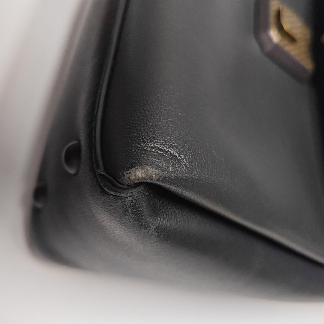 Piazza Calfskin Black