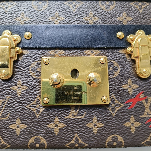 PETITE MALLE Monogram Coated Canvas Brown