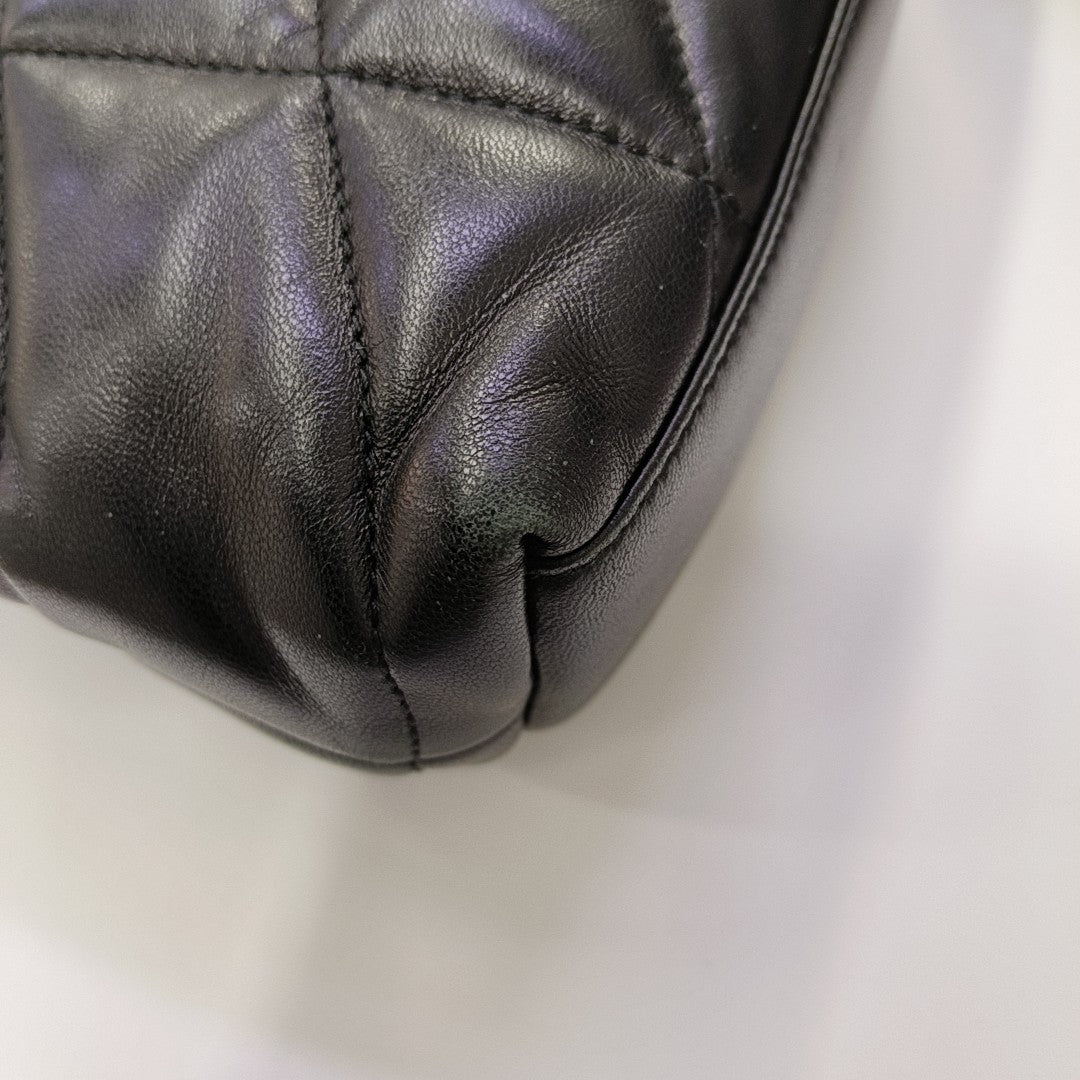 PUFFER Mini Chevron Lambskin Black