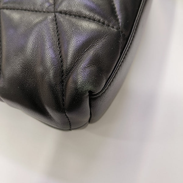PUFFER Mini Chevron Lambskin Black