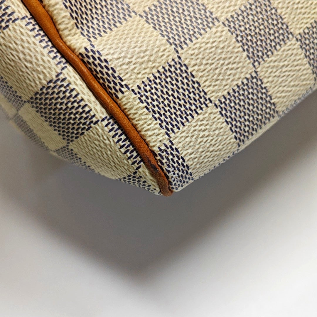 SPEEDY 25 Damier Azur Coated Canvas White