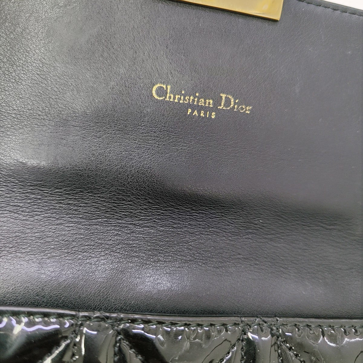 Miss Dior Cannage Patent Leather Black