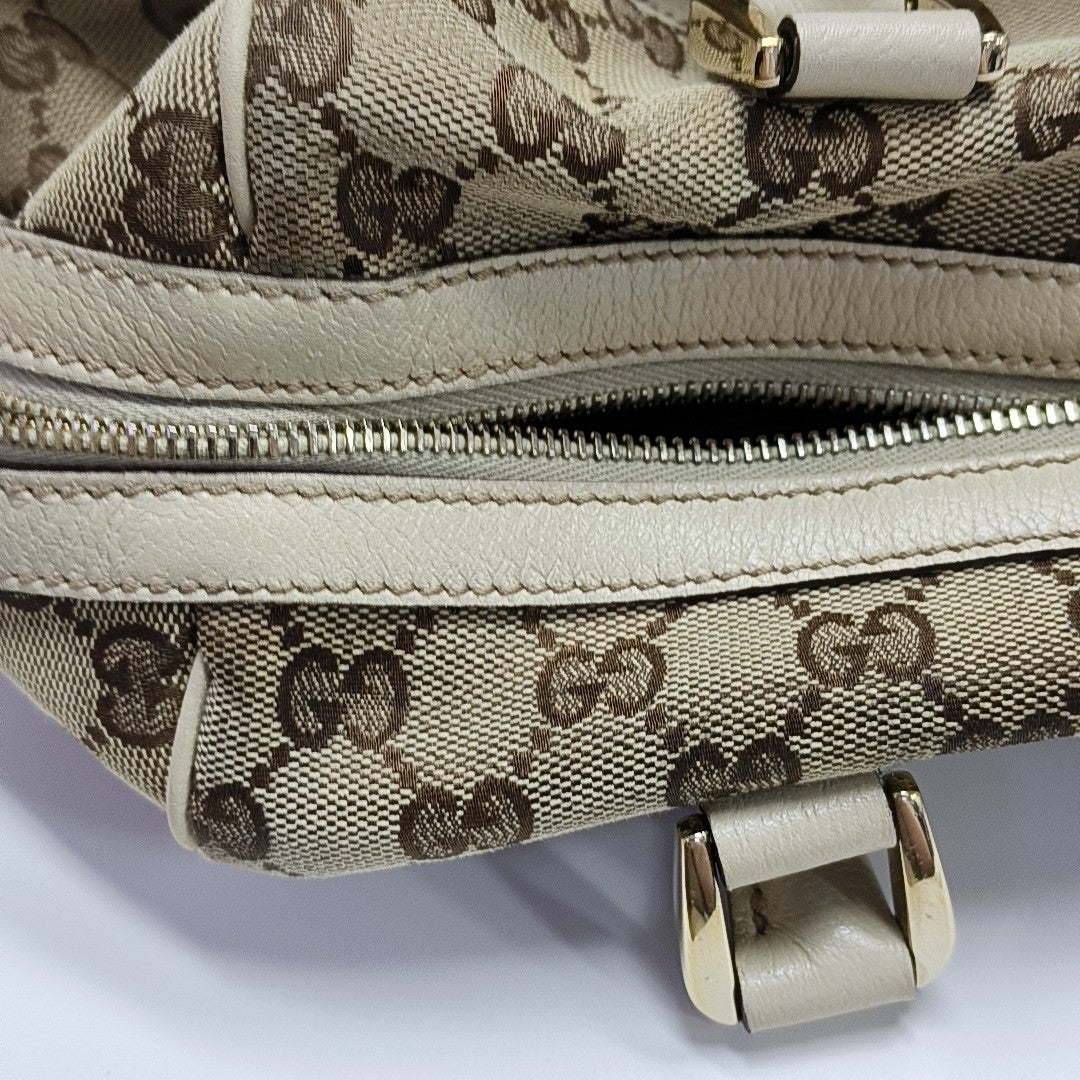 Monogram Canvas Top Handle Bag Brown
