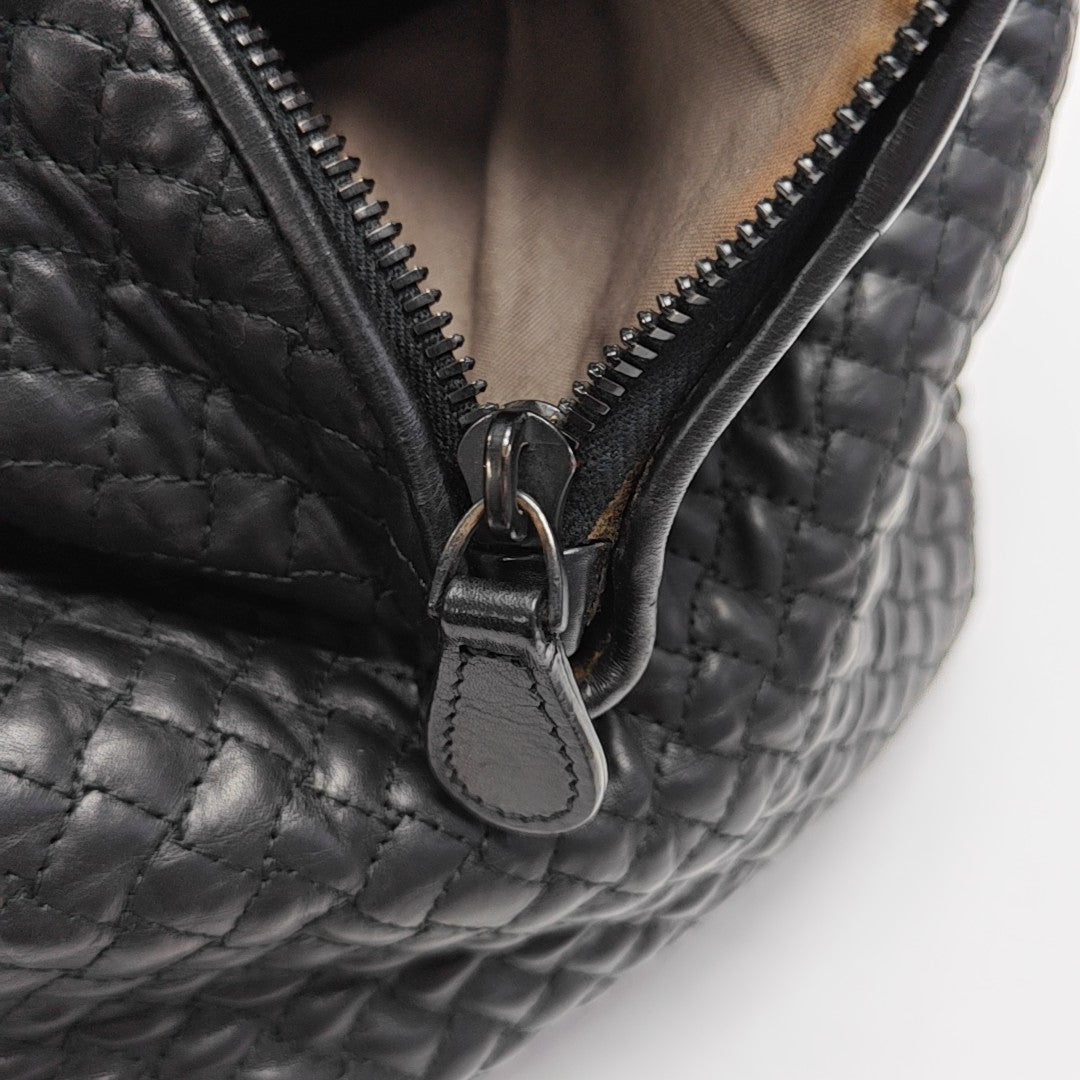 Calfskin Top Handle Bag Black
