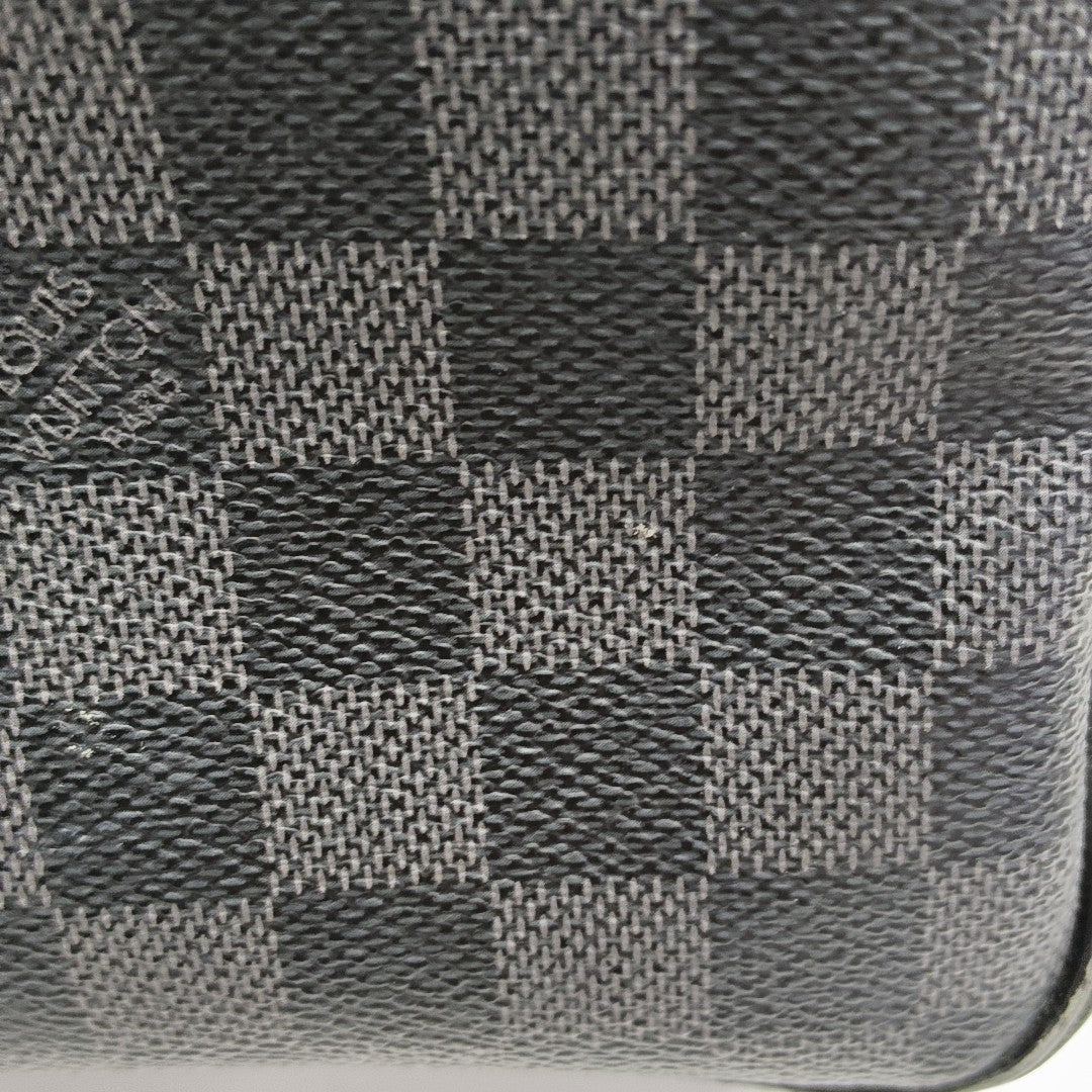 REM Damier Graphite Coated Canvas Gray
