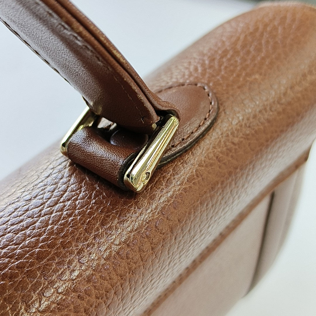 Calfskin Shoulder Bag Brown