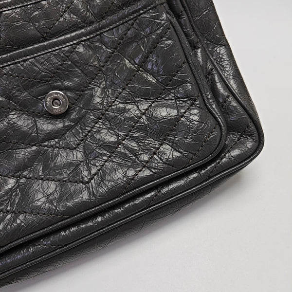 NIKI Medium Chevron Calfskin Gray