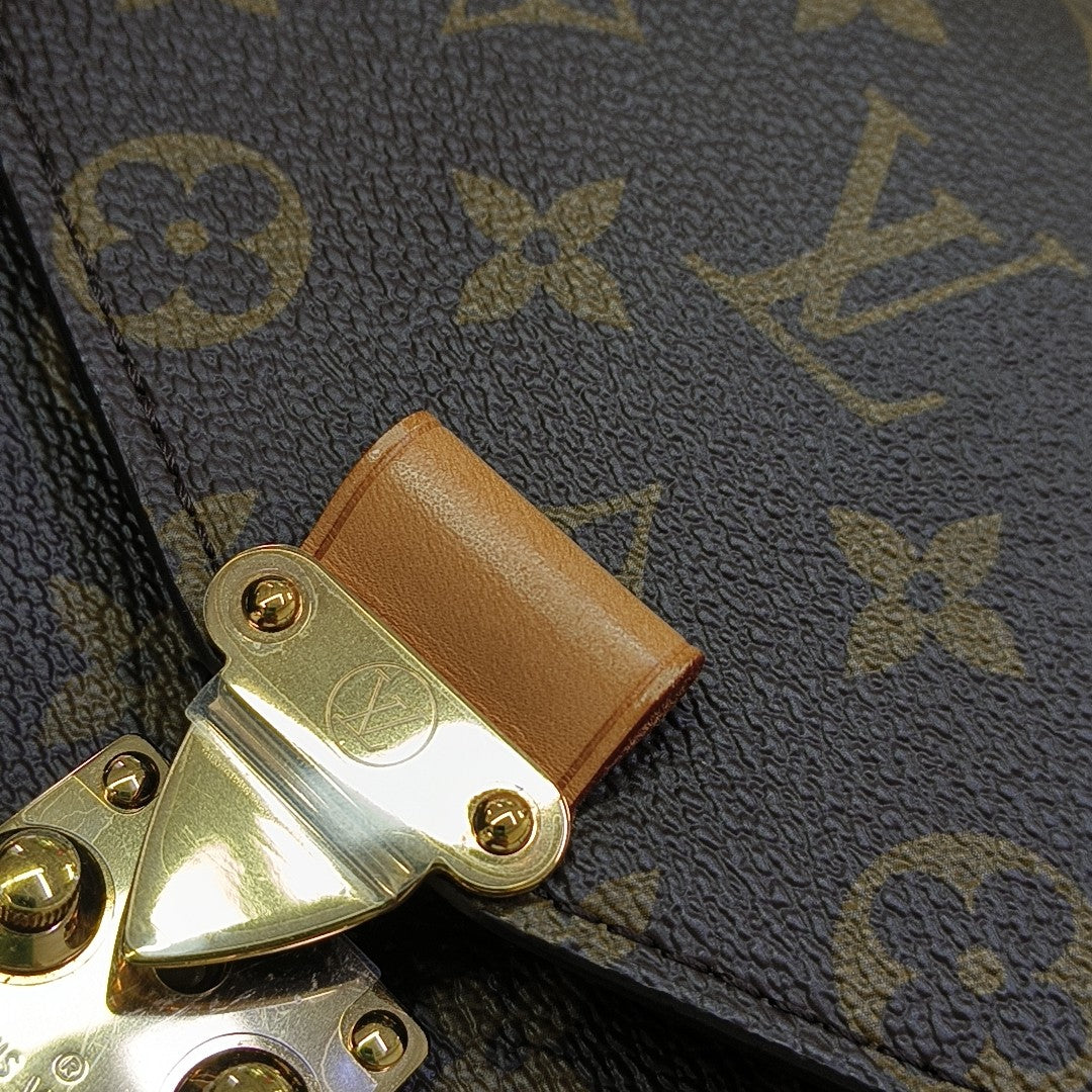 MÉTIS MM Monogram Coated Canvas Brown