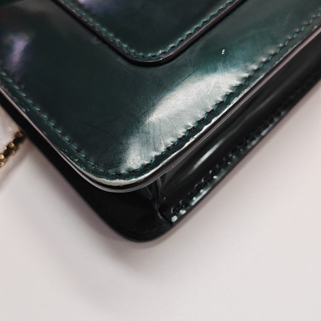 SERPENTI FOREVER Small Patent Leather Green