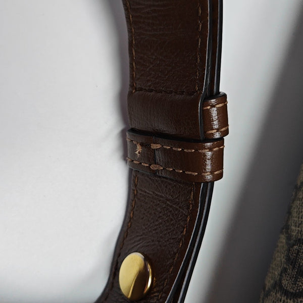 Horsebit 1955 Medium Monogram Coated Canvas Beige