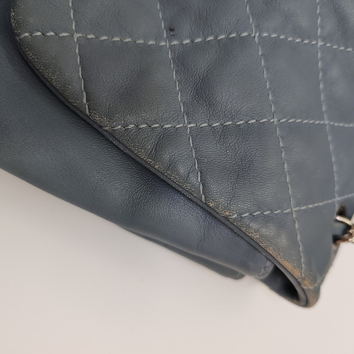Quilted Calfskin Shoulder Bag Blue