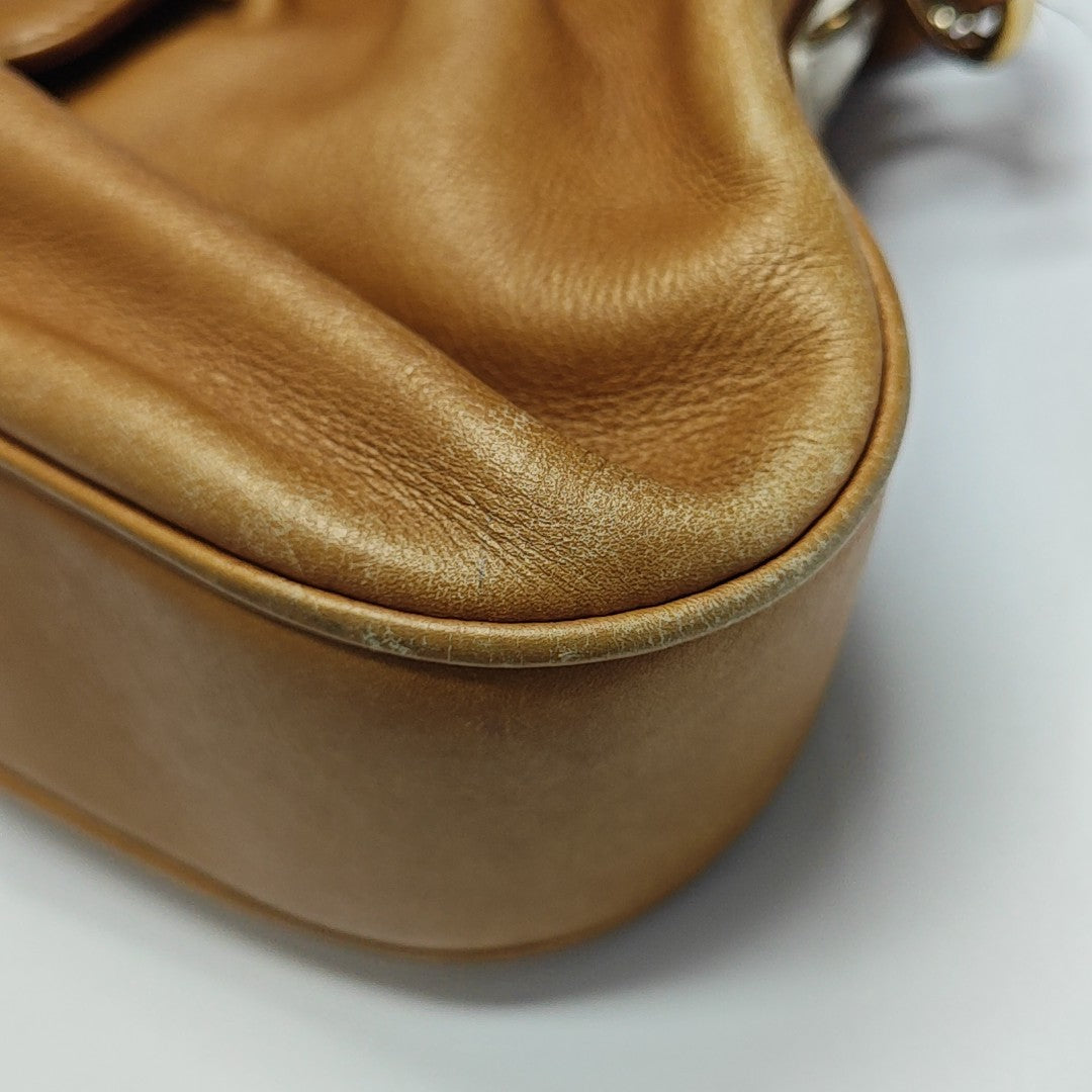 Calfskin Shoulder Bag Brown