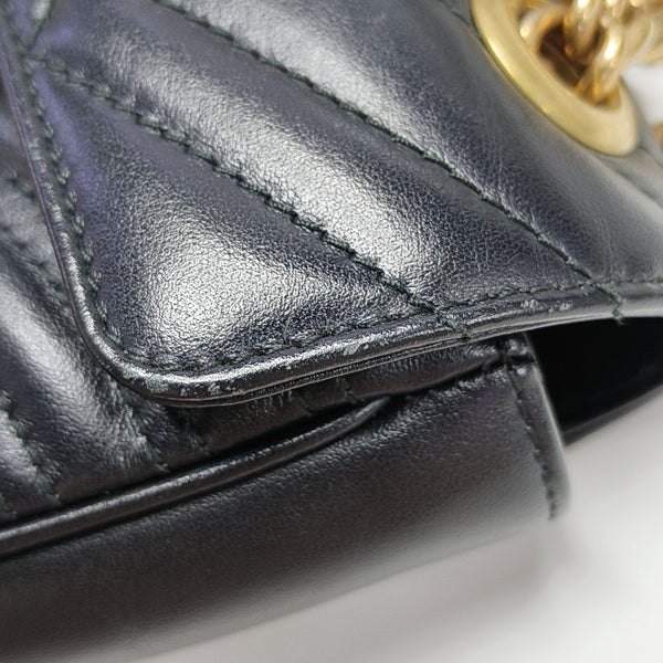 GG Marmont Small Quilted Calfskin Black