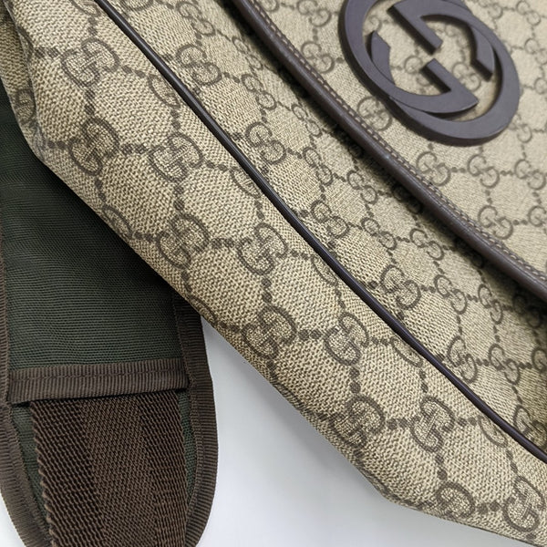 GG Messenger Monogram Coated Canvas Black