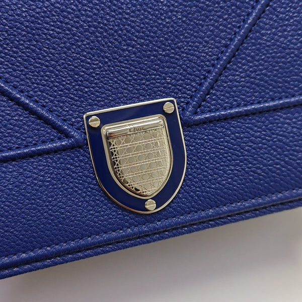 Diorama Small Cannage Calfskin Blue