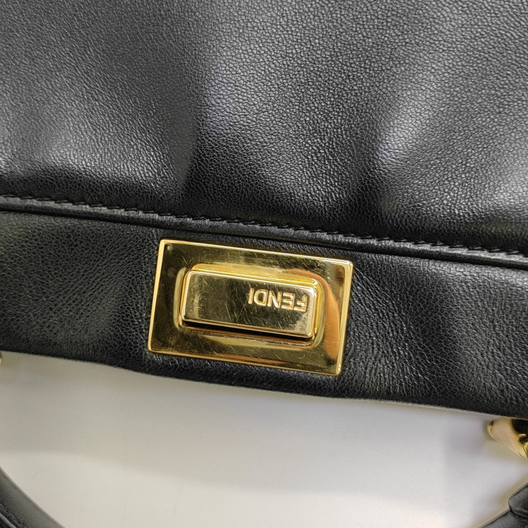 Peekaboo Mini Lambskin Black