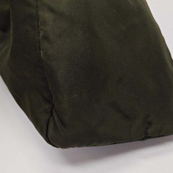 Nylon Top Handle Bag Green