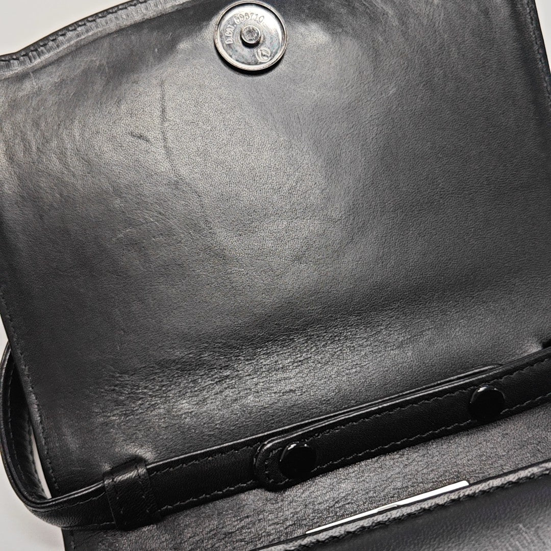 Leather Shoulder Bag Black