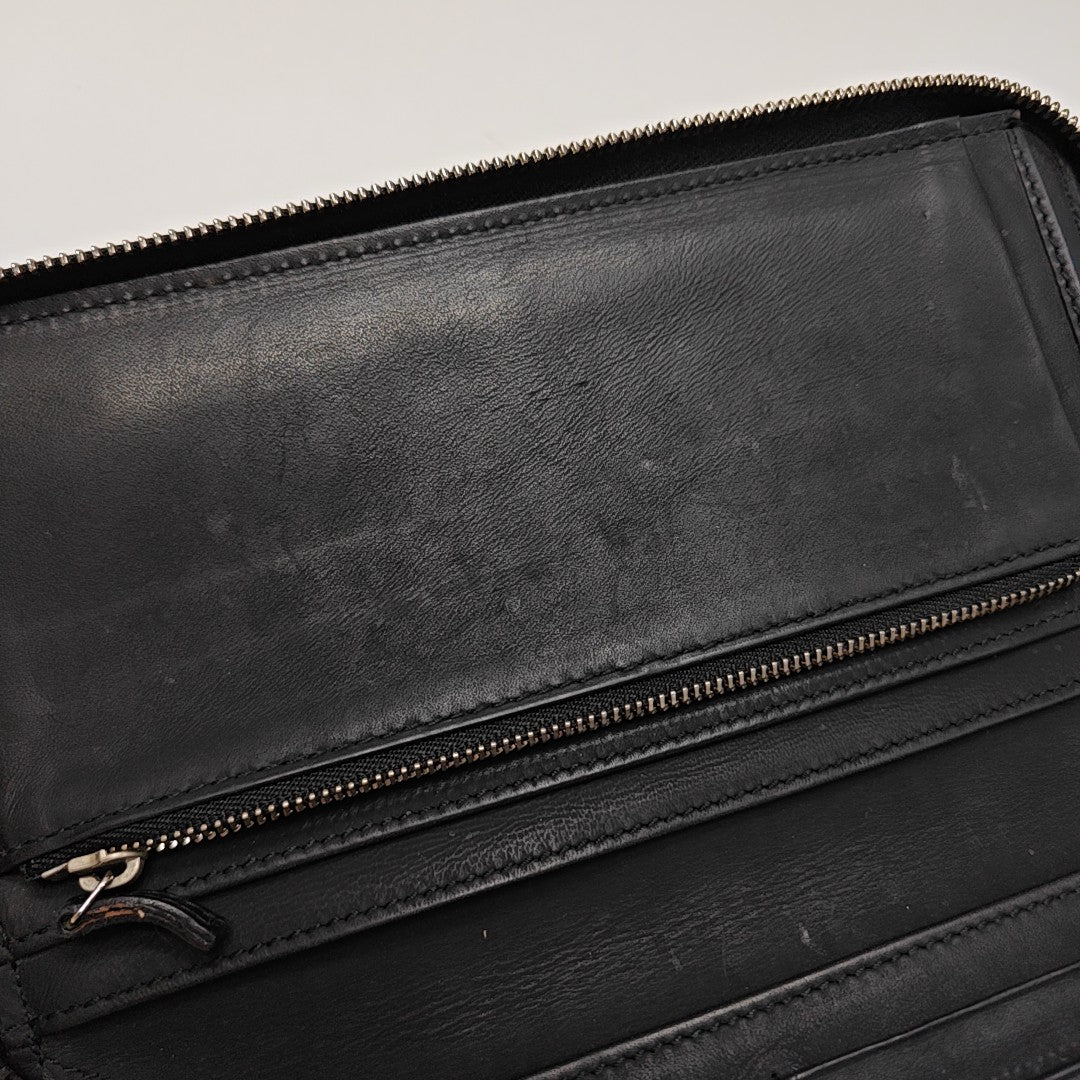 Monogram Calfskin Wallet Black