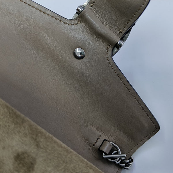 Dionysus Super Mini Monogram Coated Canvas Beige