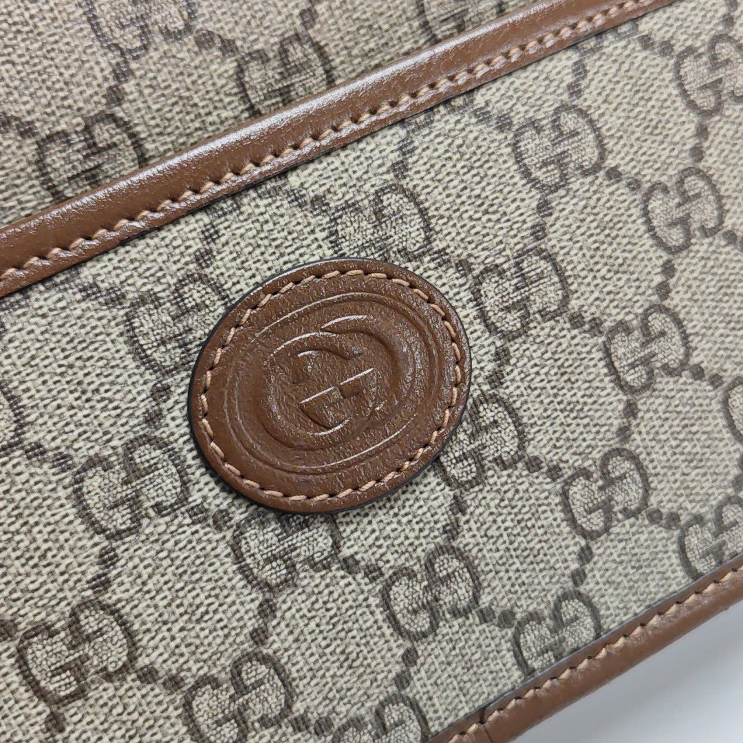 GG Supreme Mini Monogram Coated Canvas Beige
