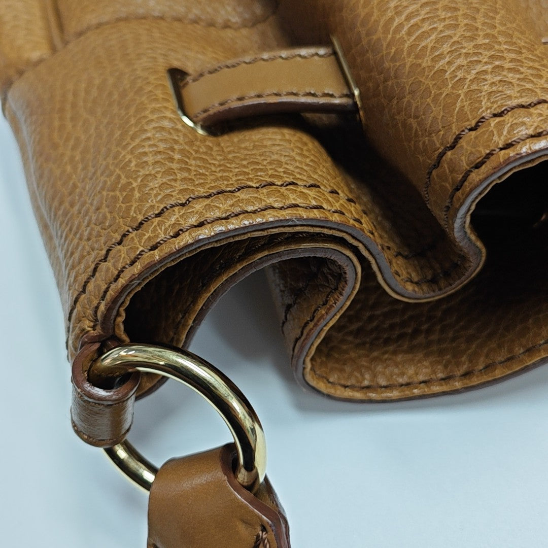 Calfskin Shoulder Bag Brown