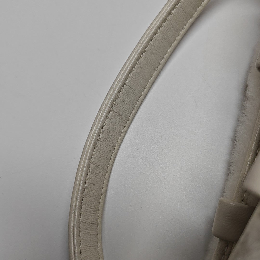 Fabric Shoulder Bag White