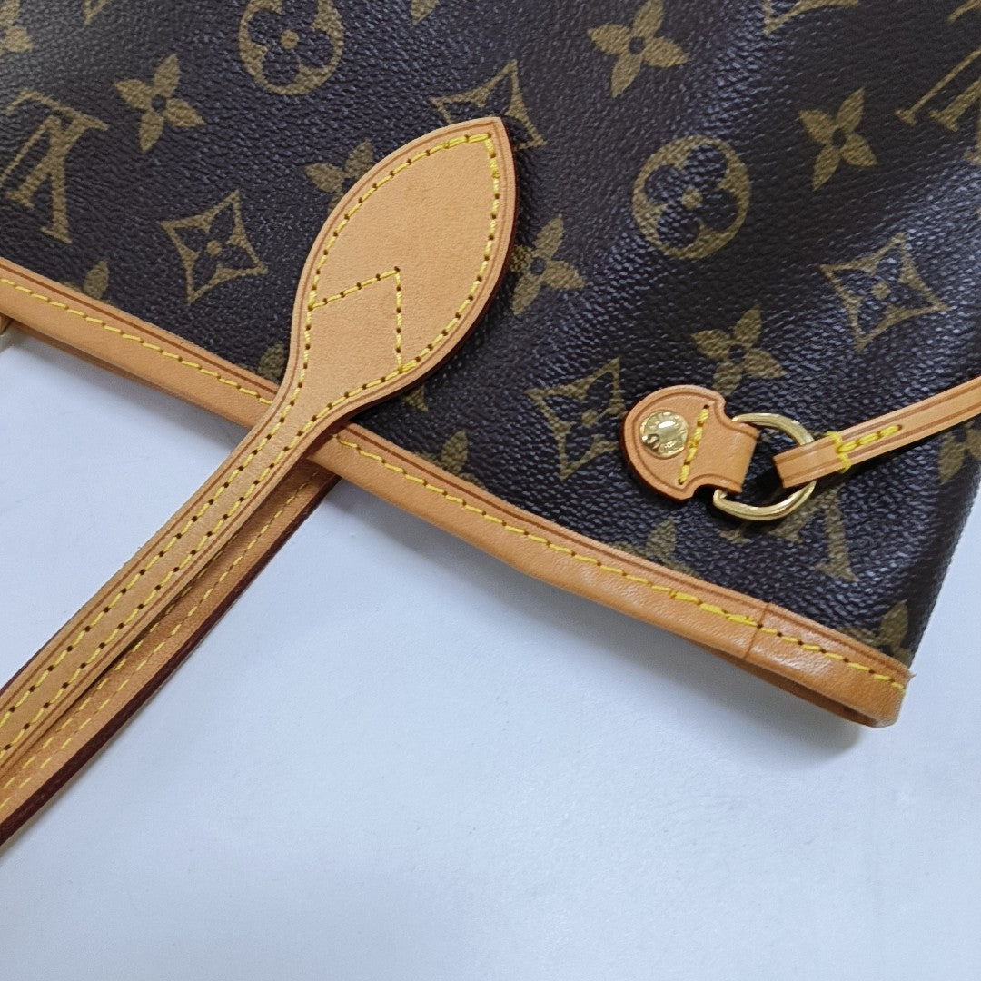 NEVERFULL PM Monogram Coated Canvas Brown