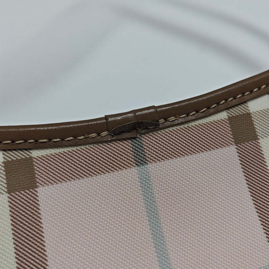 Coated Canvas Top Handle Bag Pink