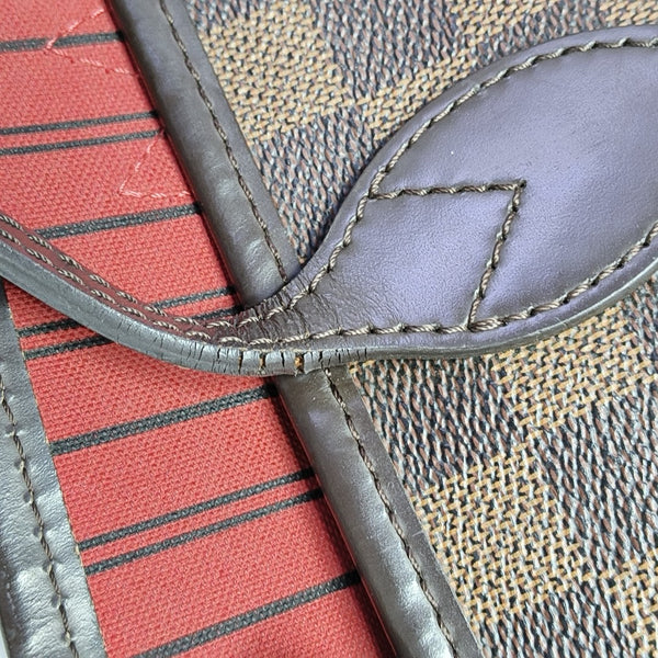 NEVERFULL GM Damier Ebene Coated Canvas Brown