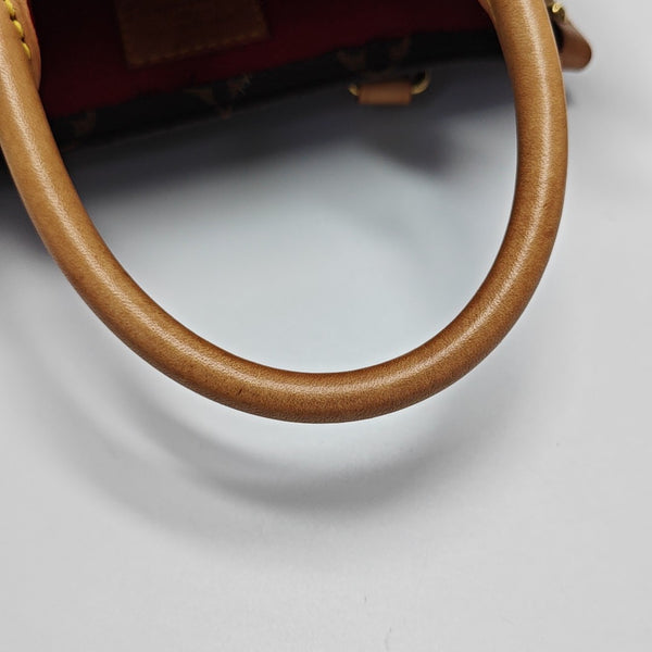SAC PLAT BB Monogram Coated Canvas Brown
