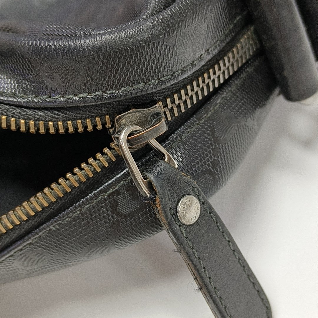 GG Imprime Messenger Monogram Coated Canvas Black