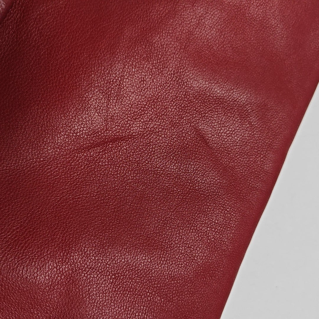 Lambskin Clutch Red