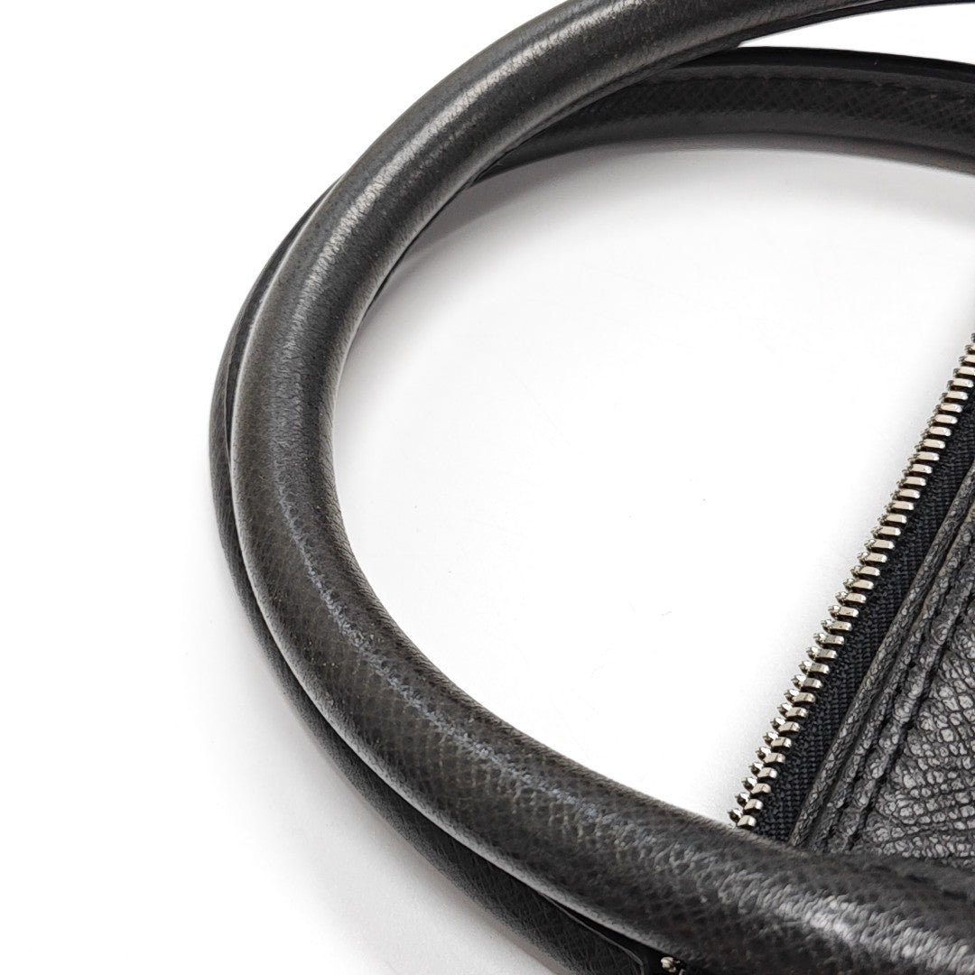 Calfskin Top Handle Bag Black