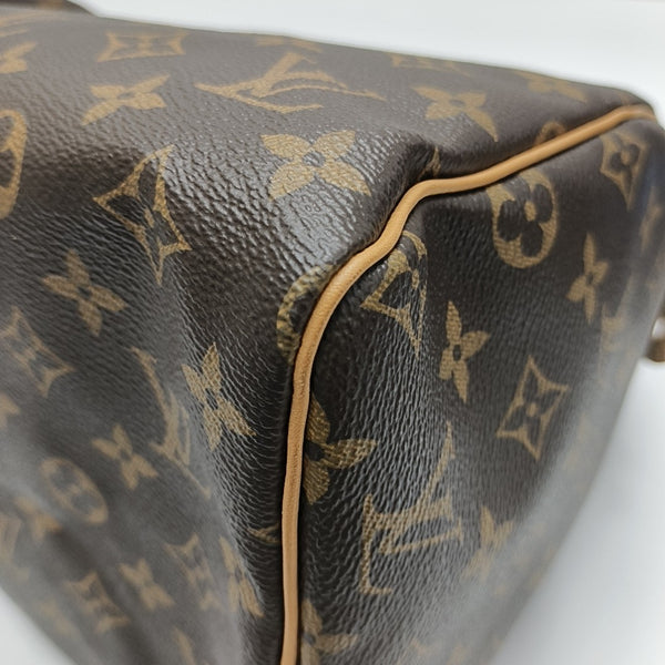 SPEEDY 30 Monogram Coated Canvas Brown