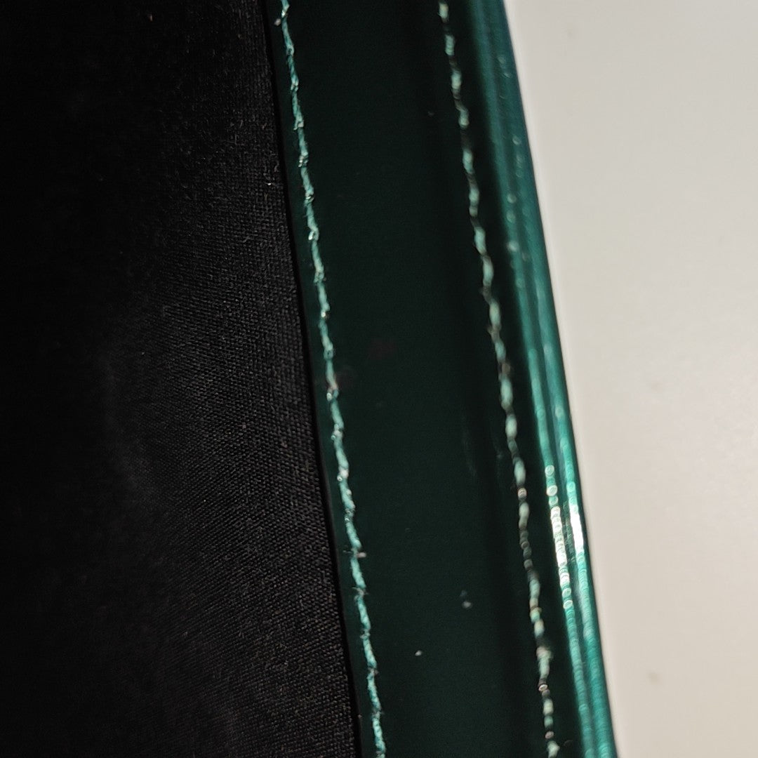 SERPENTI FOREVER Small Quilted Patent Leather Green