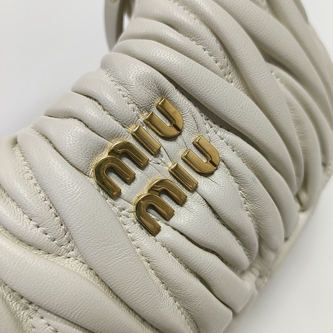 Wander Matelassé Mini Quilted Lambskin White