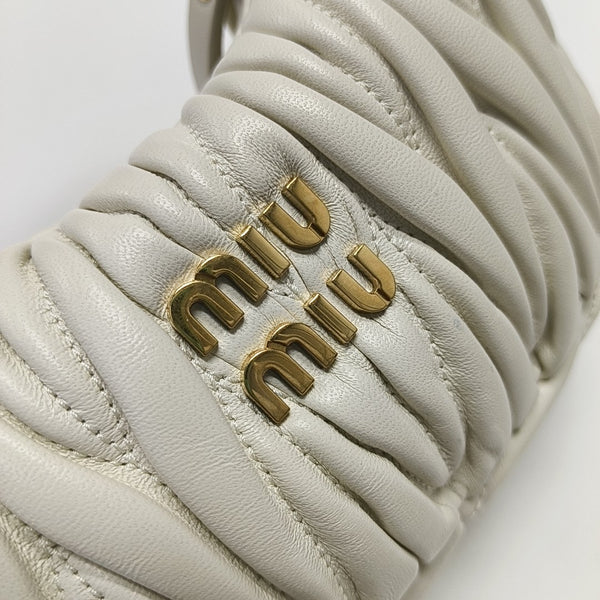 Wander Matelassé Mini Quilted Lambskin White
