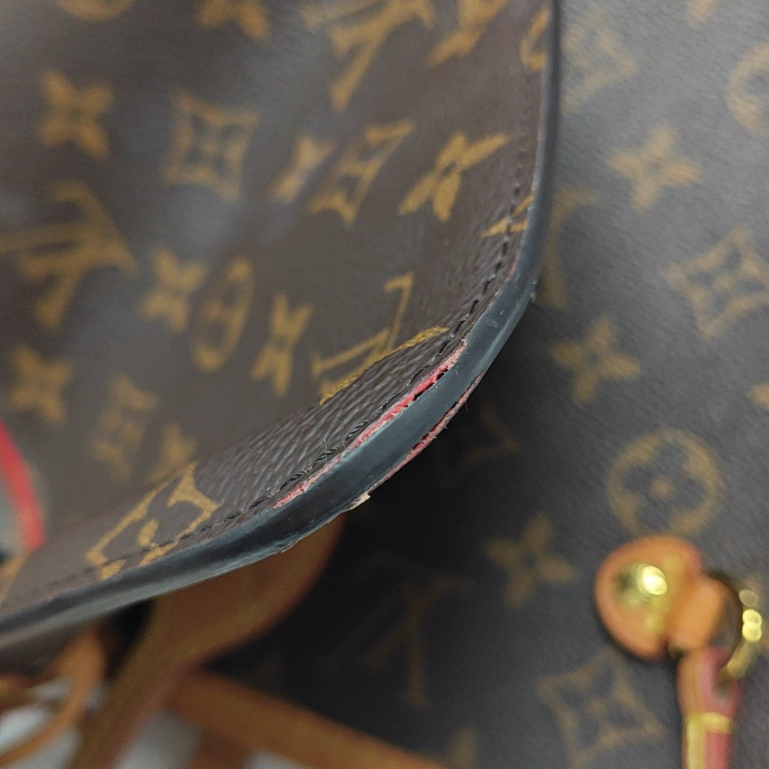 NEVERFULL MM Monogram Coated Canvas Brown