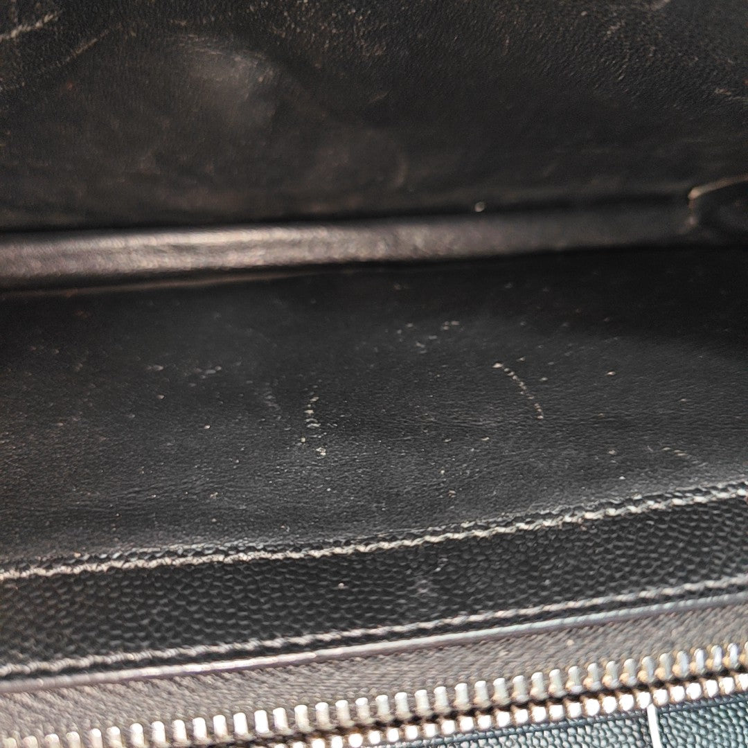 MONOGRAM Medium Chevron Calfskin Black