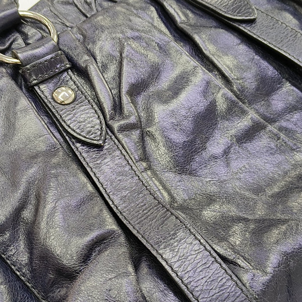 Calfskin Shoulder Bag Blue