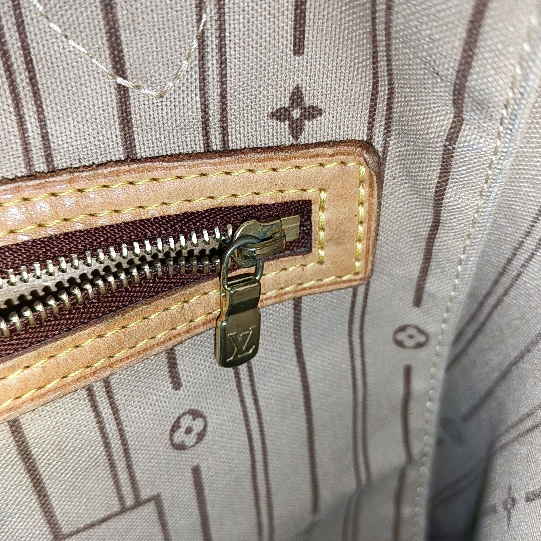 NEVERFULL GM Monogram Coated Canvas Brown