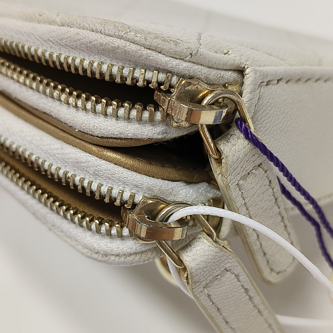 Quilted Lambskin Clutch White