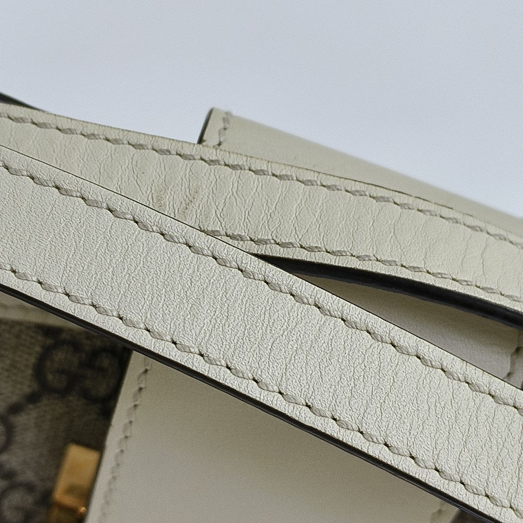 Padlock Small Monogram Coated Canvas Beige