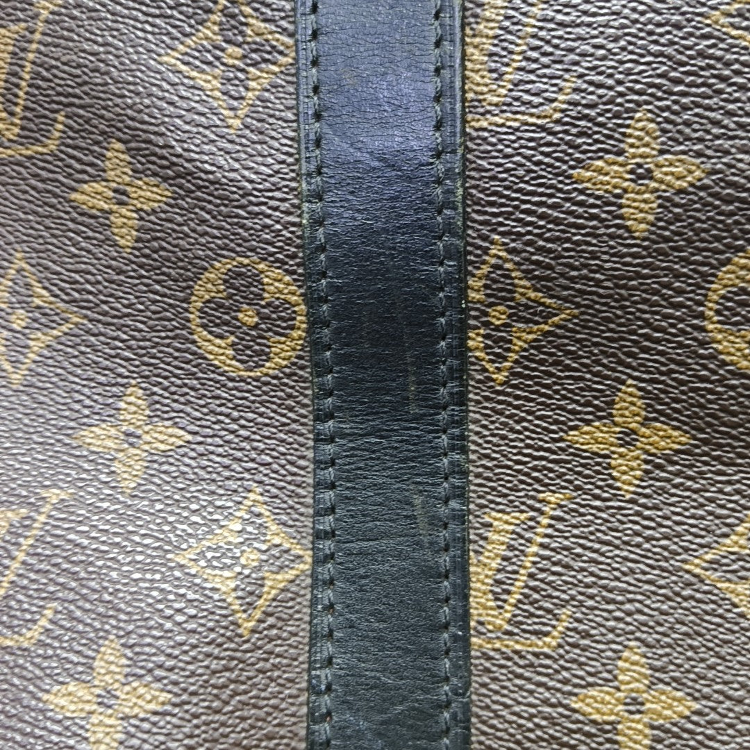 KEEPALL 45 Monogram Coated Canvas Brown