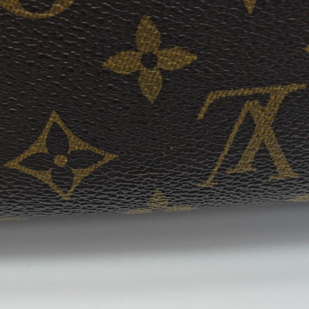 NEVERFULL MM Monogram Coated Canvas Brown