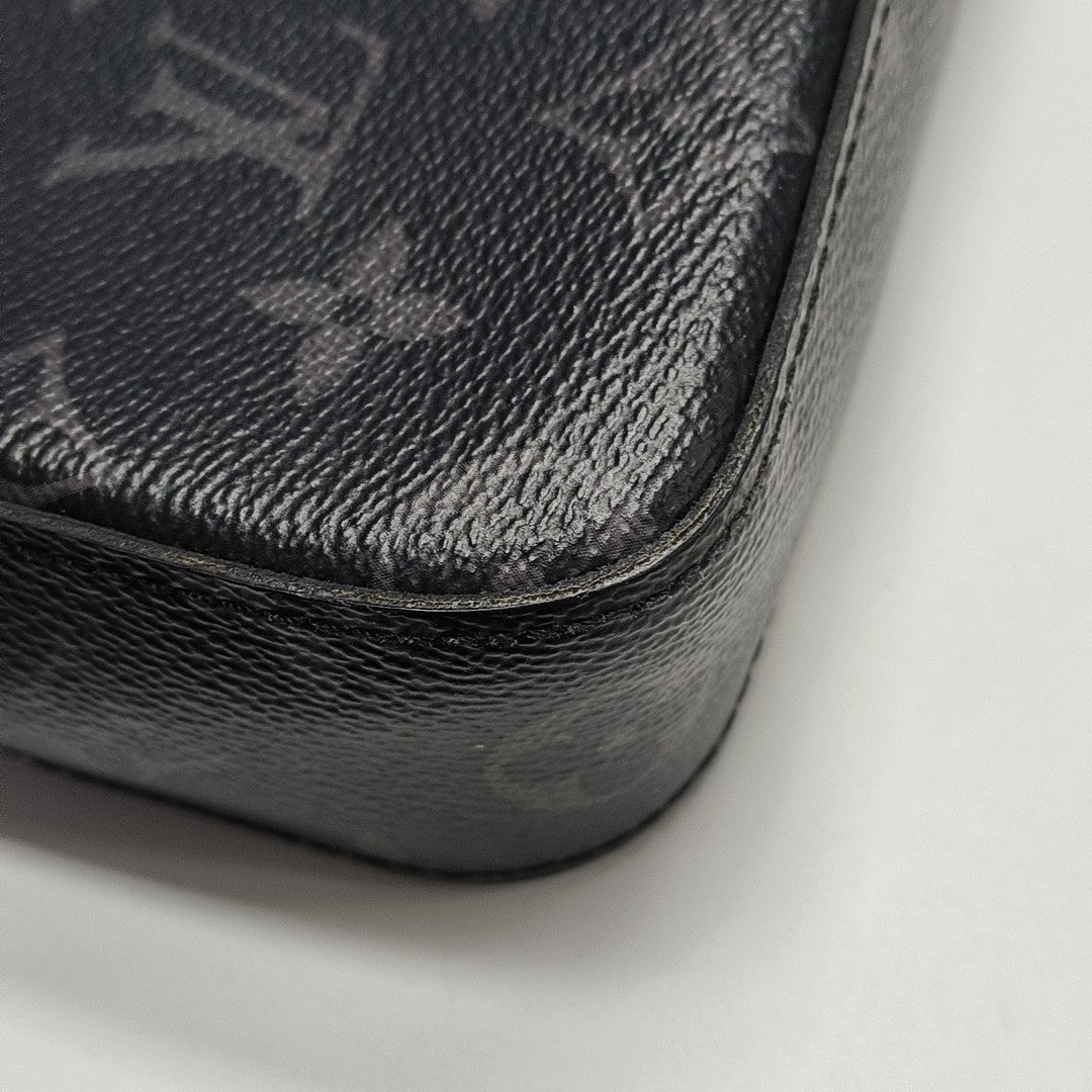 TRIO Monogram Coated Canvas Gray